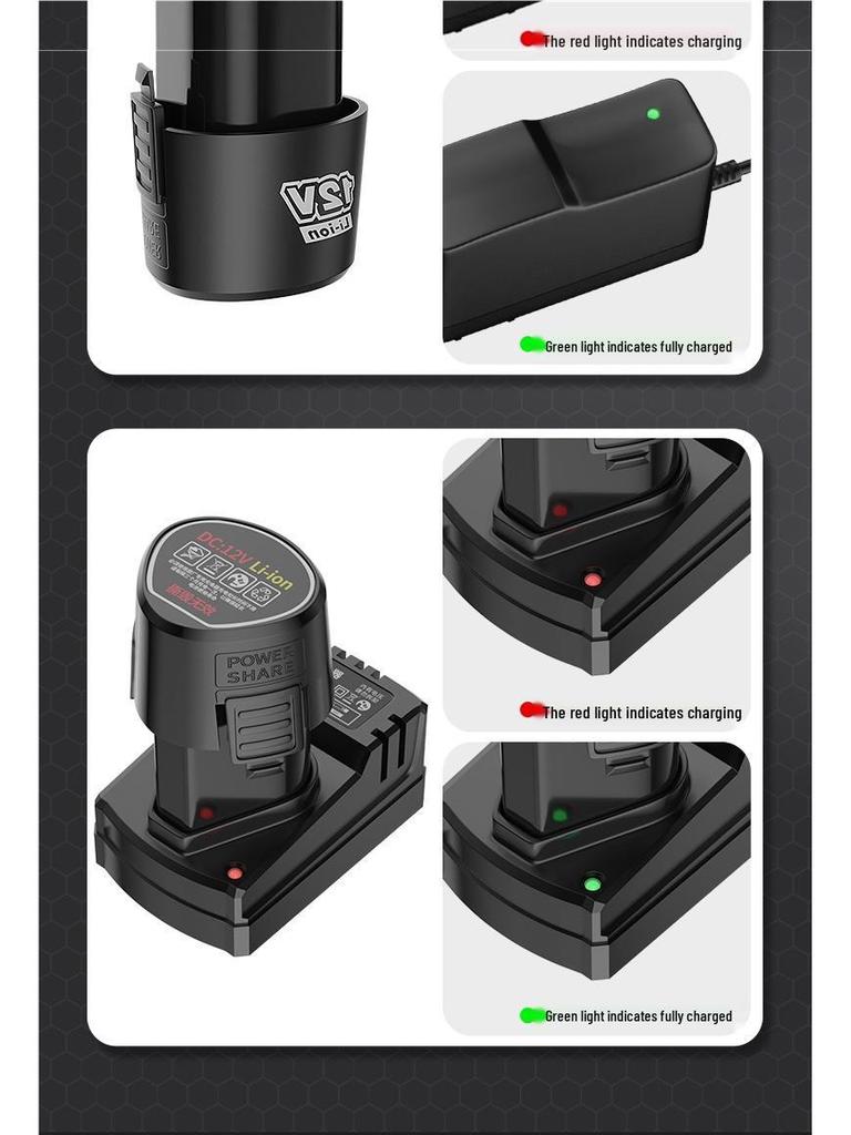 Аккумуляторная дрель 12 В с зарядным устройством для литиевой батареи, пистолетной рукояткой и батареей 16,8 В/18 В для задач вращения и закручивания