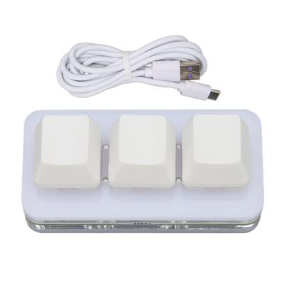 USB 3-клавишная мини-клавиатура с RGB-светодиодной подсветкой, поддерживает горячую замену OSU, программирование макросов, клавиатура для Win