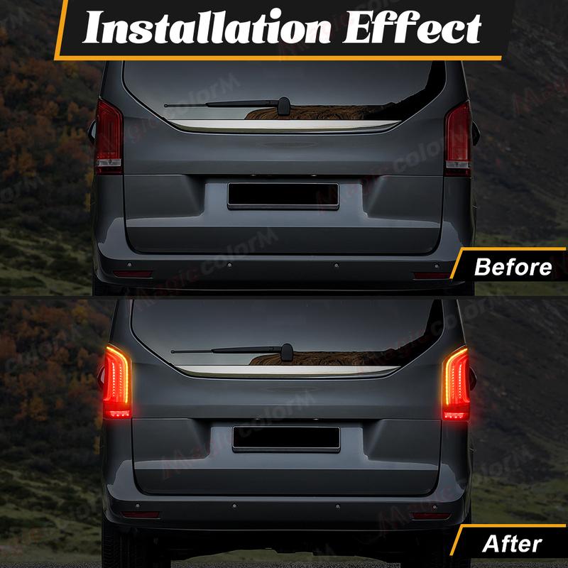 Right/Left LED Tail Lamp For Benz Vito W447 V-class V260 V220 V250 2016-2023 Rear Brake Taillights Yellow Turn Signal Light