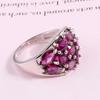 Модный дизайн, натуральный родолит, гранат, женское кольцо из стерлингового серебра 925 пробы, ювелирные изделия, подарок на юбилей, банкет