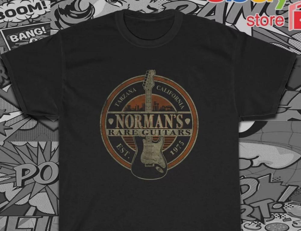 Новые Normans Rare Guitars С 1975 Мужская футболка Американский размер S-5XL Футболка