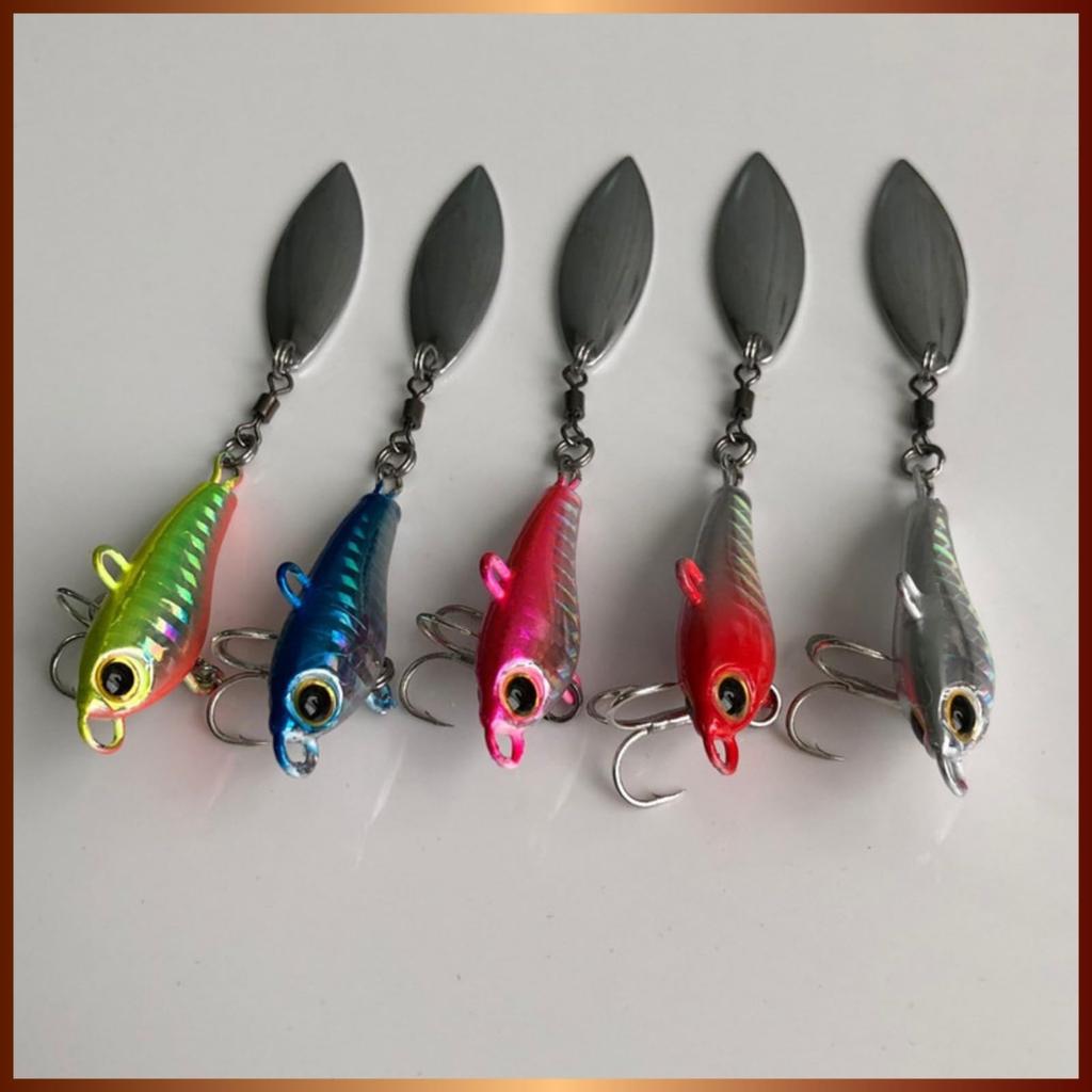 Spintail Jig, Vibe Lure, Bluefish, Flounder, Sea Bass, Metal, 5-Piece Set with Hooks (10g x 5) [Parallel Import]