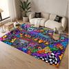 Music DJ Theme Soft Crystal Velvet Rug Custom Name & Text Print Non Slip Floor Rug for Bedroom Living Room