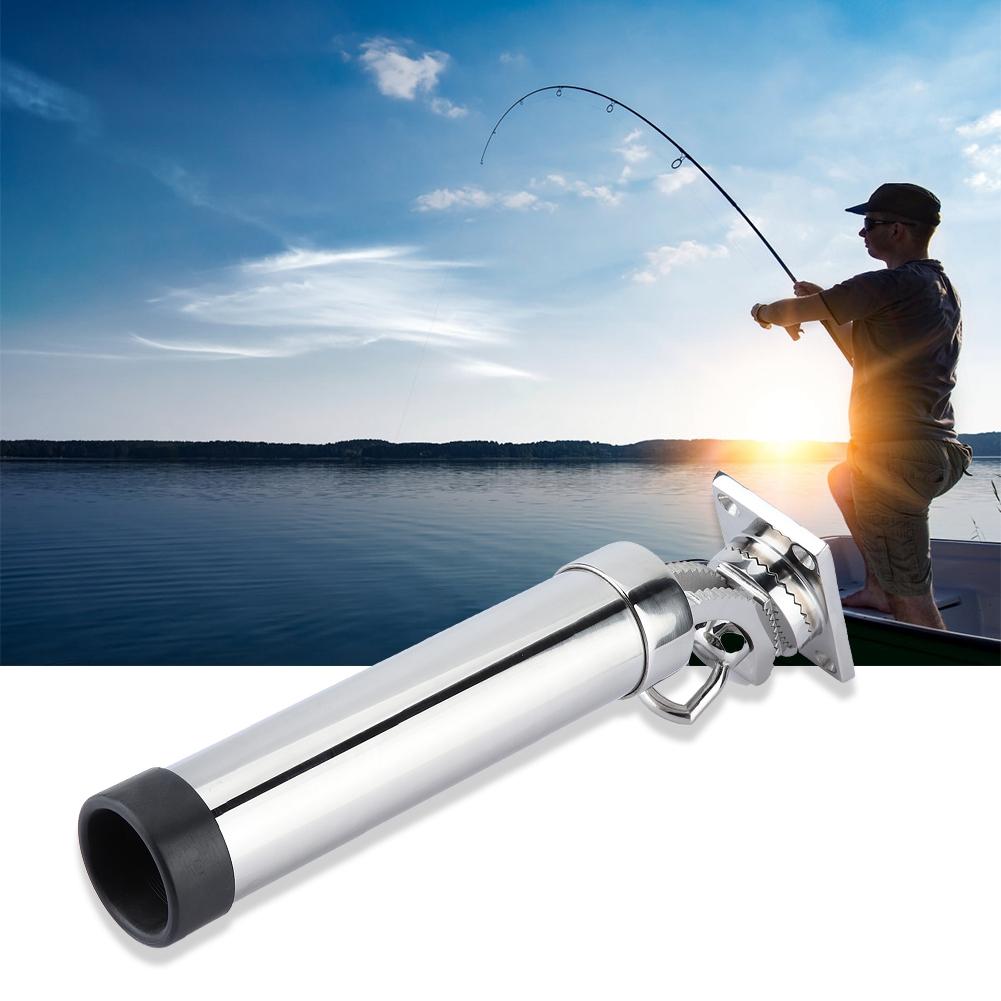 Stainless Steel 360 Degrees Rotation Marine Boat Fishing Rod Holder Rack Support Accessory