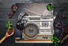 Glass stovetop protector 50x52 Music