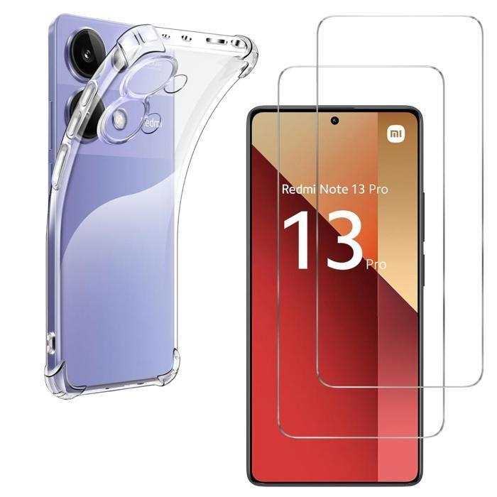 Coque antichoc pour Xiaomi Redmi Note 13 Pro 4G et 2 Verres Trempé Film Protection Ecran Phonillico®
