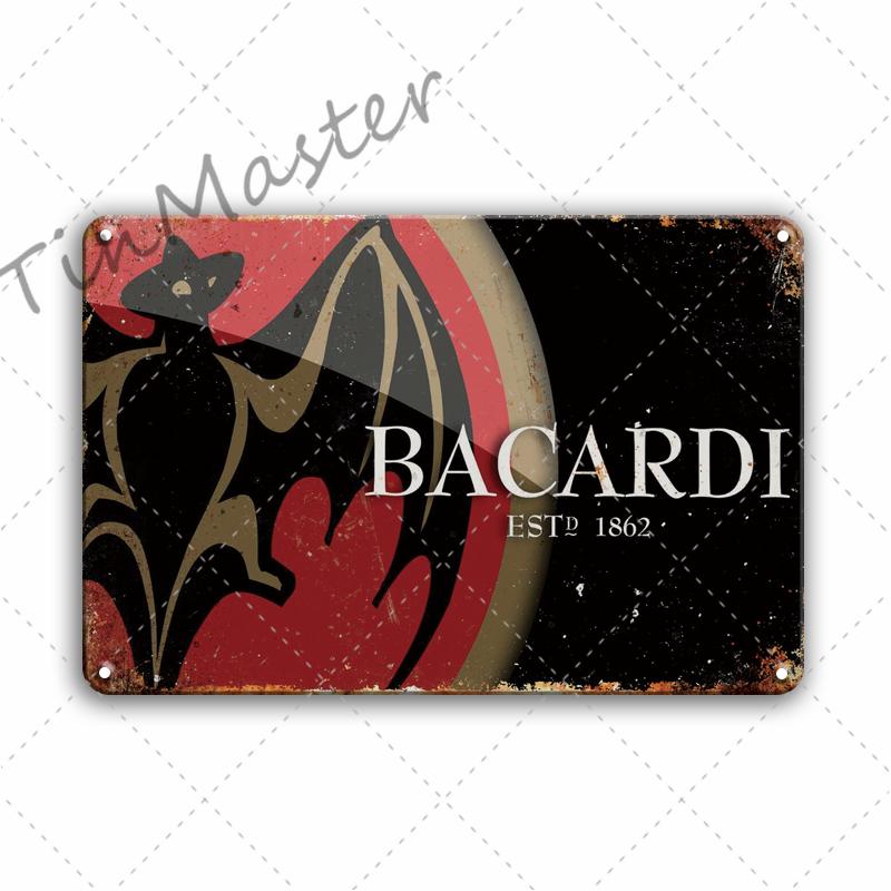 Виски, пиво, металлическая жестяная вывеска, винтажный домашний декор, ретро Бакарди, металлический плакат, знак, ирландский паб, кухня, кафе, ресторан, украшение