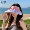 Кепка с защитой от солнца UPF50+ летняя защита от УФ-лучей шляпа-ракушка с открытым верхом двухцветный градиент модная шляпа от солнца с большими полями детская