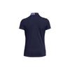 Under Armour Приталенная однотонная рубашка-поло для женщин, топы темно-синего цвета 1382815-410