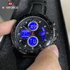 Naviforce NF9197L Doul Display Мужские часы Кварцевые водонепроницаемые светодиодные цифровые электронные роскошные наручные часы для подарка