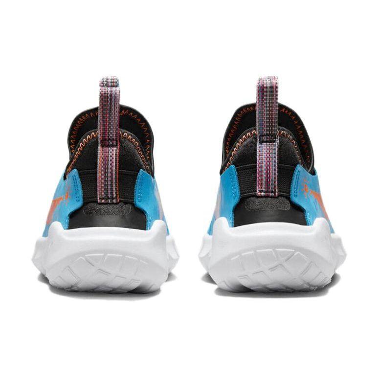 Nike Flex Runner 2 Lil PS Blue Lightning Total Orange Детские кроссовки Черные Белые DZ4487-400