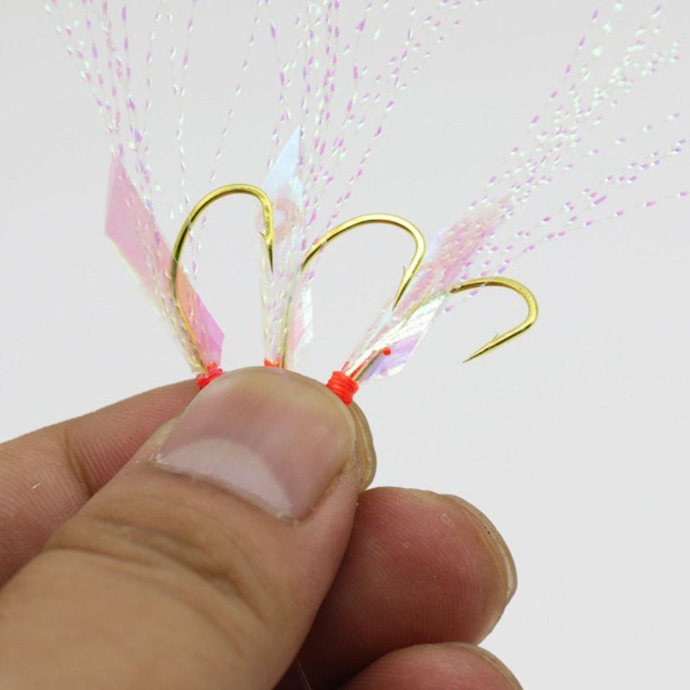 Золотая леска Sabiki Золотые крючки Красочные снасти Gang Приманки Рыболовная мишура Карп Морская рыбалка