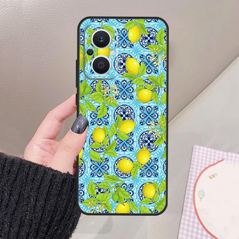 Средиземноморский Лимон Чехол Для OPPO Reno 11 12 13 14 Pro 11F 12F 13F 14F 7 8 Lite OPPO Find X9 X6 X5 X8 Pro Чехол
