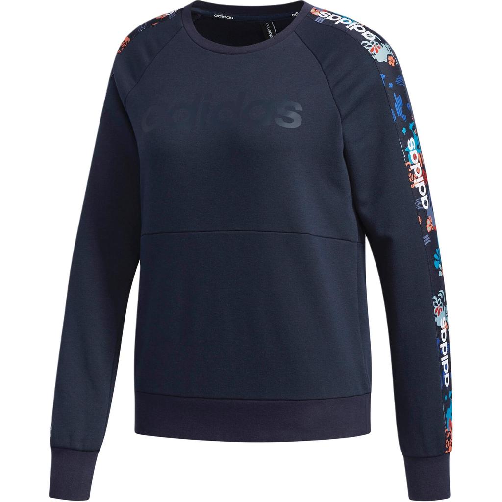Adidas Neo W Artist Sweat Comfortable Pullover Long Sleeve Sweatshirt Women Sweatshirt Legendary-Ink-Blue DW7763