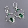 Green Emerald Gemstone Jewelry, 925 Sterling Silver Earrings Handmade Dainty Jewelry For Gift