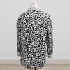 Women Spring Fall Coat Fake Chest Pocket Turn-down Collar Single-breasted Leopard Print Long Sleeves Mid Length Daily Wear Jacket