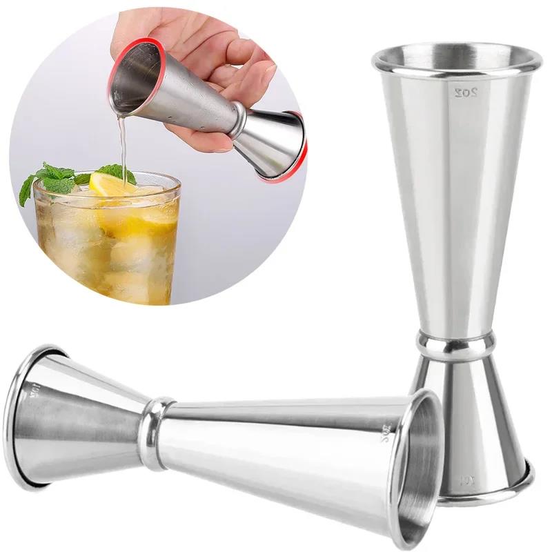 1/2PCS 30/60ml Cocktail Wine Shaker Measure Cup Stainless Steel Double Shot Drink Spirit Measure Jigger Kitchen Supplies Gadget 5