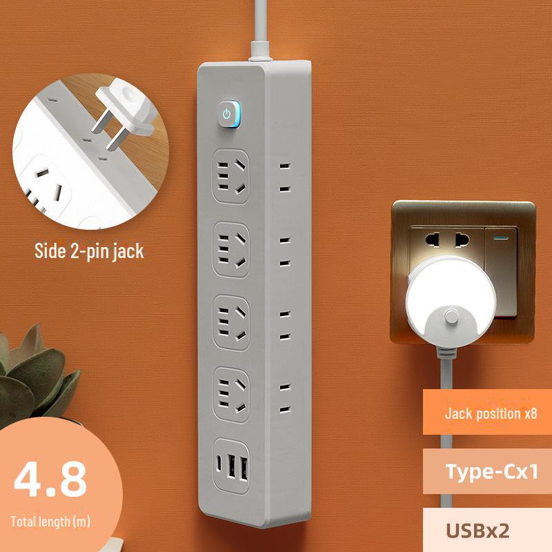 Multi-Function Triangular Power Strip with USB Ports