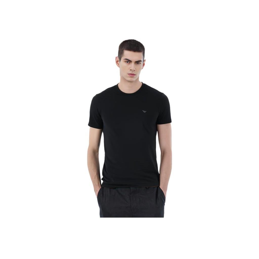 Emporio Armani Мужская футболка с коротким рукавом и круглым вырезом Черный 8N1T80-1J0AZ-0999