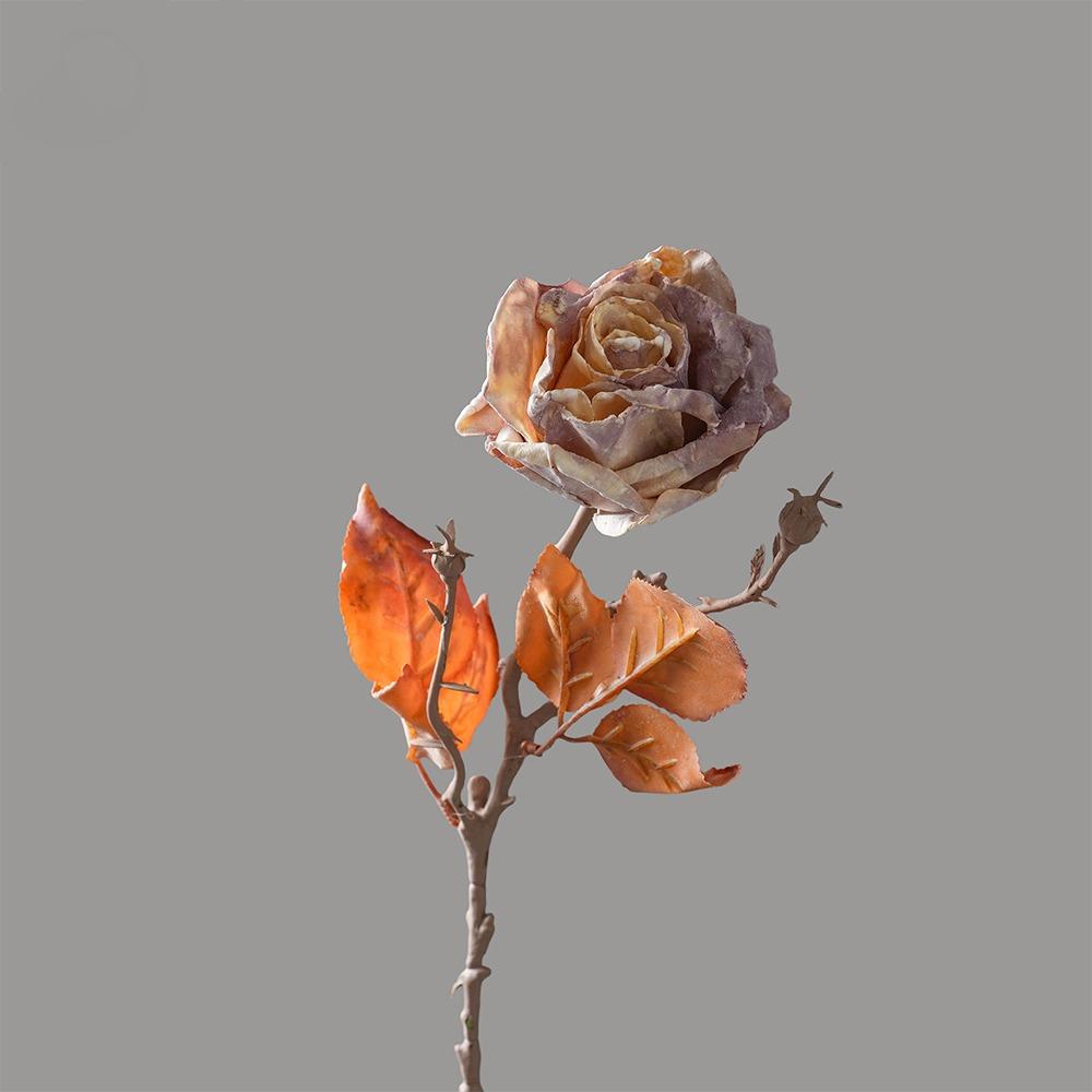 Plastic Simulation Rose Flower Retro Artificial Greenery Artificial Rose Branch  Birthday Decor