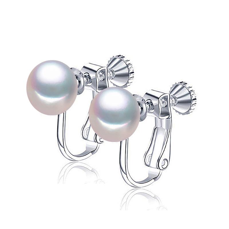 LSOOYH Natural Freshwater Pearl Earrings For Women Fashion Boho Clip On Stud Earrings Pearl Jewelry