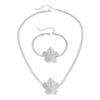 Элегантный Винтажный Набор Украшений с Цветочным Кулоном для Женщин Нержавеющая Сталь Ожерелье и Браслет Идеально для Формальных Мероприятий
