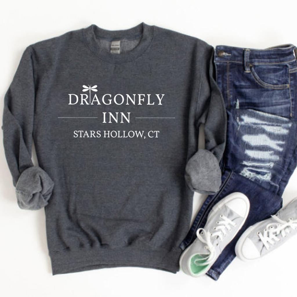 Толстовка унисекс «Gilmore Girls Dragonfly Inn» из тяжелого смешанного материала, телешоу «Gilmore Girl Stars», полые толстовки с круглым вырезом, толстовки в стиле Харадзюку