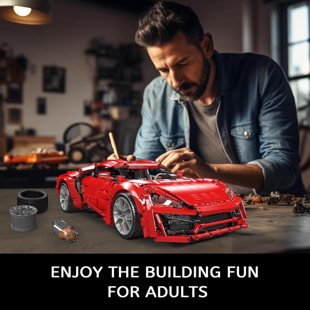 MOULD KING 13190 Технический автомобильный строительный блок с дистанционным управлением Lykan Hypersport гоночная модель автомобиля сборка кирпичные игрушки детский подарок
