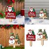 Handcrafted Santa Holiday Welcome Sign Natural Wood Door Plaque Easy Setups Christmas Decoration For Family