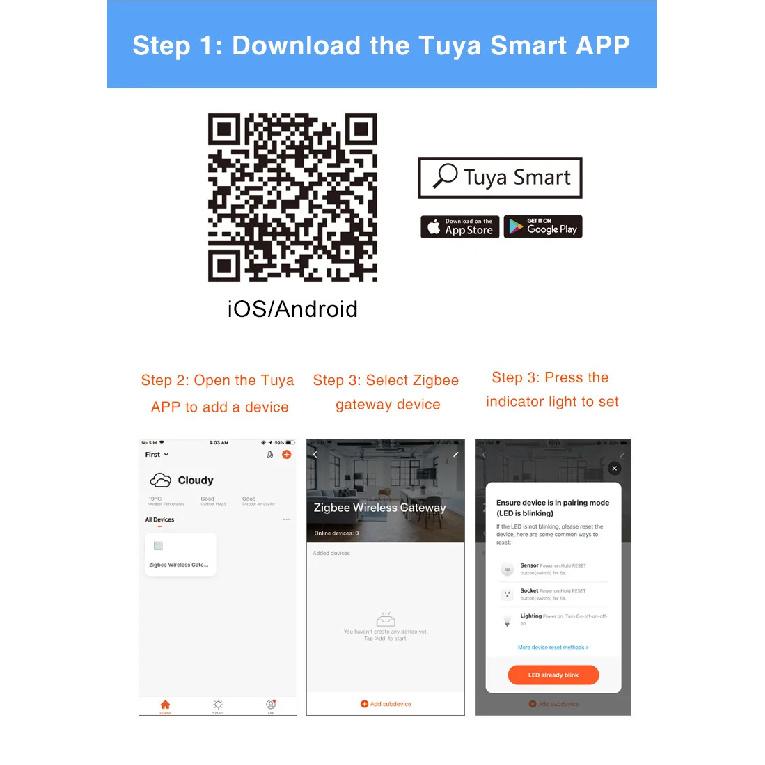 Tuya Zigbee Door Window Sensor Open Closed Detector Smart Home Security Protection Detector Smart Life APP Work With The Gateway