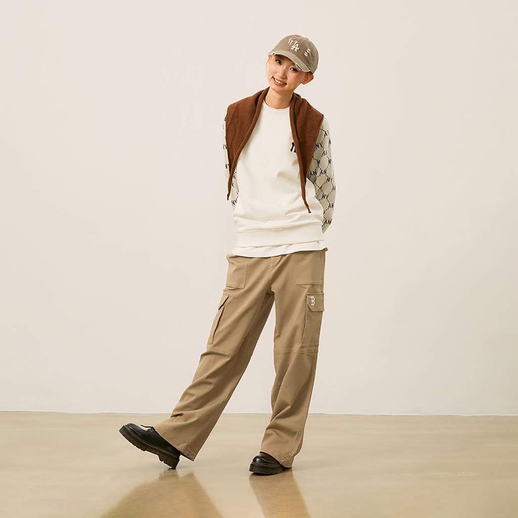 New MLB Boston Red Sox Cargo Pants Unisex Dark Beige 3AWPCN246-43BGD