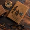 Кожаный чехол ручной работы с декоративными краями, винтажный макет любовника, дневник с гравировкой и металлическим замком, ежедневный журнал, планировщик, тетради для письма