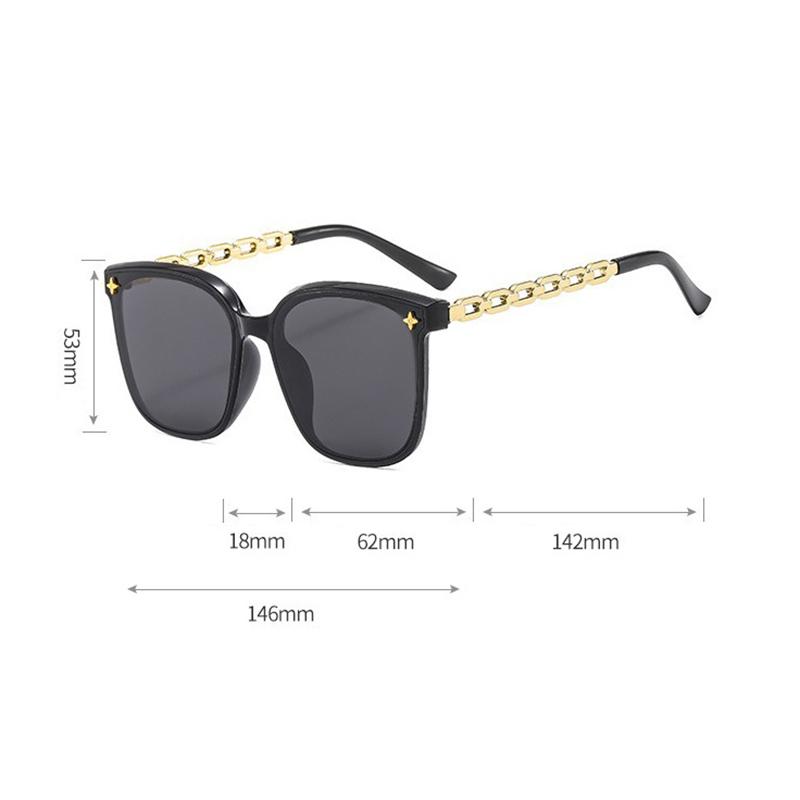 Square Sunglasses For Woman 2024 Vintage Big Frame Black Mirror Sun Glasses Shading Polarizer Sexy Female Travel Eyewear Uv400