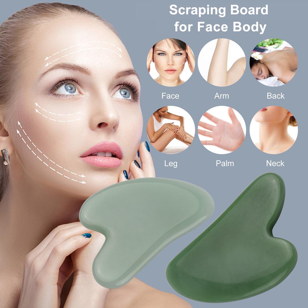 Natural Jade Face Massager Scraper Board for Face Body Facial Skin Lifting Wrinkle Remove Beauty
