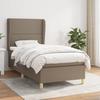 3128425 vidaXL Divan Bed with Mattress Taupe 100x200 Cm Fabric