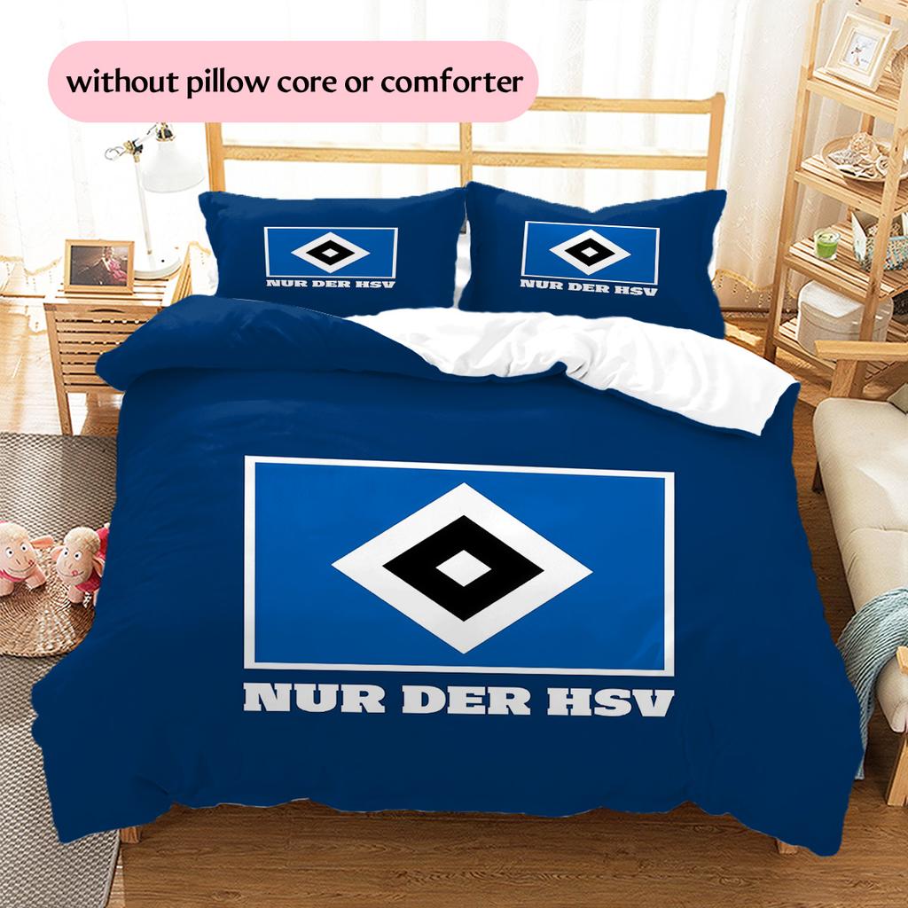 Hamburger SV Pattern Bedding Quilt Set Home Decoration Gift (1 * duvet cover + 2 * pillowcase without core)