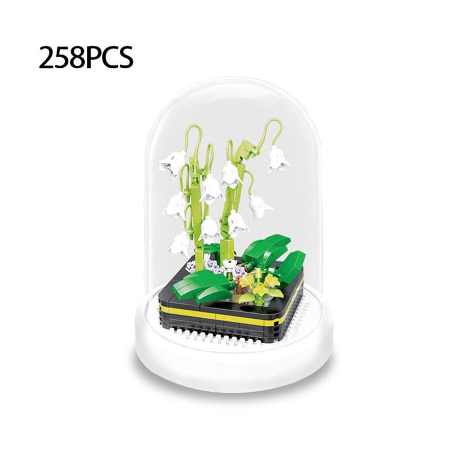 Микрочастицы строительный блок цветок имитация цветок роза DIY пазл сборка игрушка украшение для стола детская игрушка подарок для девочки