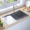 VidaXL Handmade Kitchen Sink Home Interior Washbasin Kitchen Installation Silver Stainless Steel 51520