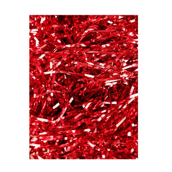 Мятая бумага Отличная декоративная пластиковая измельченная бумага Искрящаяся красная серебряная измельченная бумага Наполнитель Мятая бумага для фестиваля