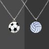 3 шт. Спортивный мяч ожерелье для мужчин женщин бейсбол баскетбол футбол кулон ожерелье ювелирные изделия подарок для поклонников девочек мальчиков