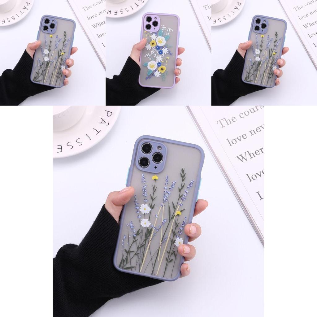 Защитный чехол для iPhone 13 Lavender Floret Мягкий силиконовый прозрачный чехол для задней панели Противоударный матовый Нескользящий