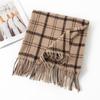 Faux Cashmere Scarf with Plaid Pattern, Thick and Warm, Long Length, Perfect for Autumn and Winter Seasons.