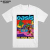 Summer Oasis Band Rock T-shirt Retro Punk Print T-shirt Loose Breathable Casual Short Sleeve T-shirt Camisetas Surf Hombre Moto