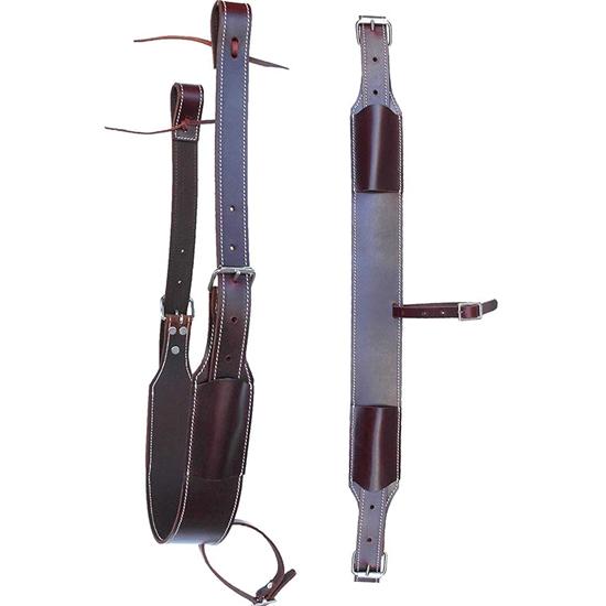 Horse Western Leather Complete Flank Cinch Set Rear Flank Back Cinch Girth Saddle Billets TACK Horse Cinches (Leather)