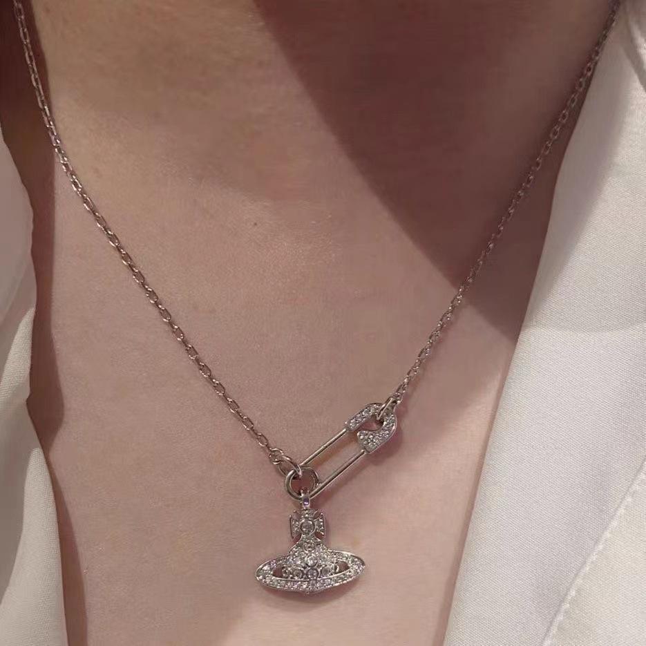 Роскошное брошь-колье императрицы Цыси: Элегантная, Универсальная, Высококачественная Ключичная Цепочка для Женщин