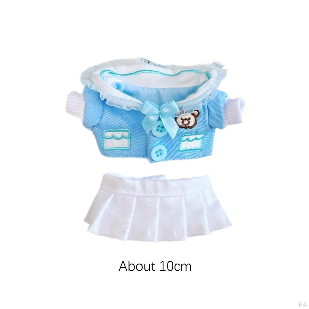 15 Cm Plush Doll Wardrobe with Skirt And Accessories