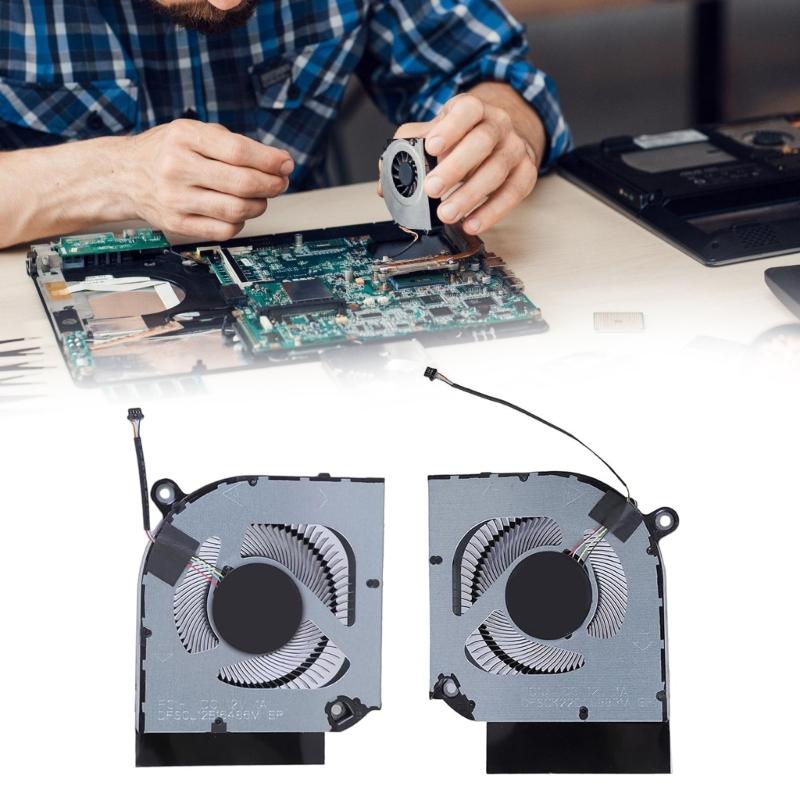 Вентилятор ЦП/ГП Вентилятор охлаждения для ноутбуков DC12V 4 контакта 4 провода Вентилятор-кулер для ноутбуков Predator 16 PHN16-71 PHN18-71 Запчасть