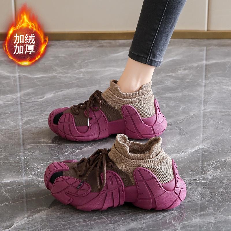 Женская обувь Octopus 2025 новая весенне-летняя толстоподошвенная нескользящая дышащая обувь для альпинизма, уродливые милые кроссовки