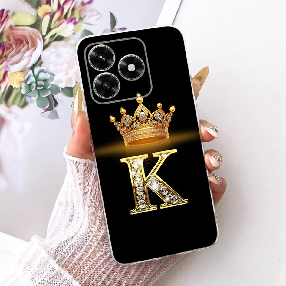 For Honor X5c Case Luxury Crown Letters Soft Slim Silicone Phone Cover For Honor X5 X5c Plus Fundas NLA-LX1 HonorX5c Plus Bumper