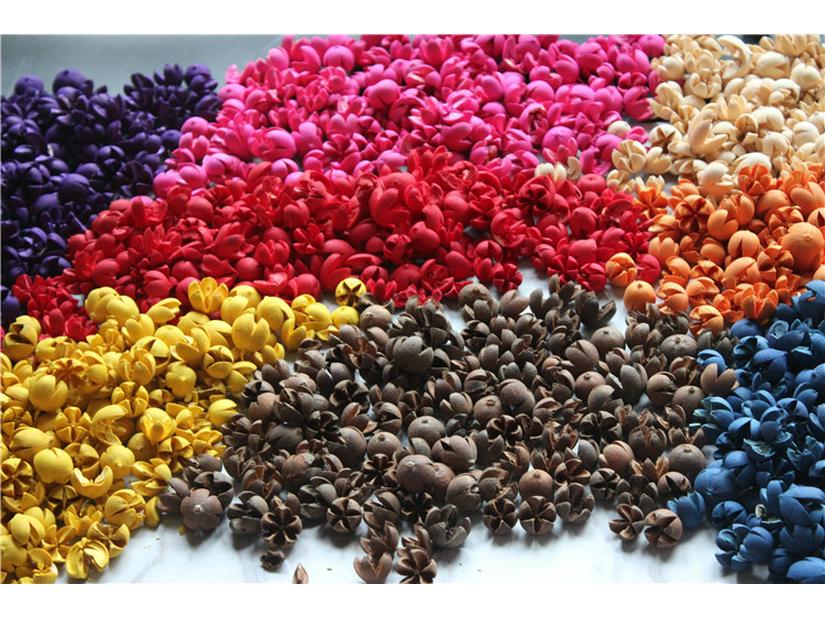 Bleached Dyed Floral Art Material - Loose Dried Pistil Flowers, Cross Fruit Plant, 1 kg